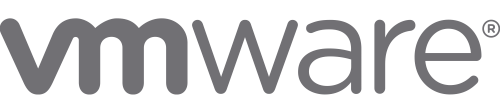 VMware official logo in grayscale.