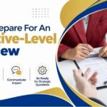impeccable Interview Senior leader preparing for an executive interview with strategic answers